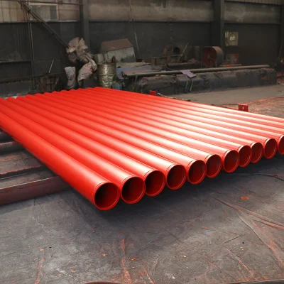 Fire Hydrant Pipe ASTM A795 Fire Fighting Sprinkler Steel Pipe Red Painting Factory Grooved Price